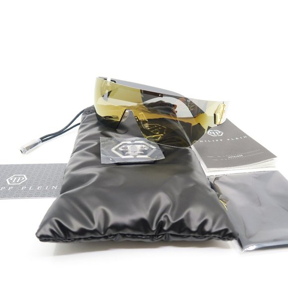 PHILIPP PLEIN Hero SPP029M 400G Gold Shield, Gold Women\'s New Sunglasses. main image 8